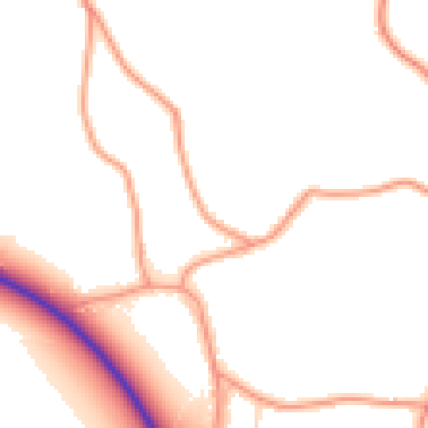 Daytime road noise heatmap for PE20 2BW