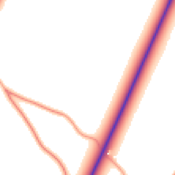 Daytime road noise heatmap for PE20 2HS