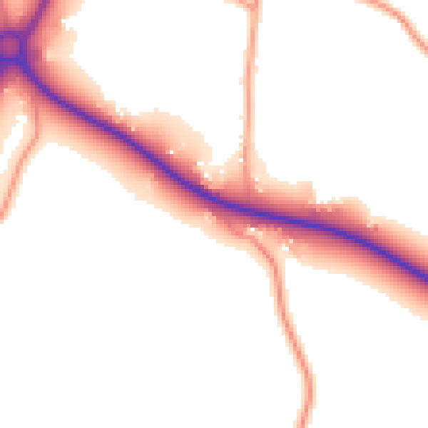 Daytime road noise heatmap for PE20 2LH