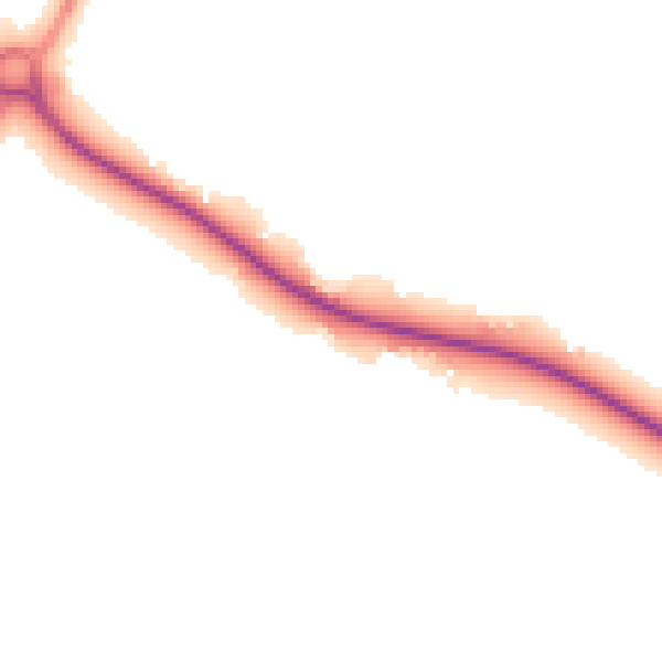 Night-time road noise heatmap for PE20 2LH