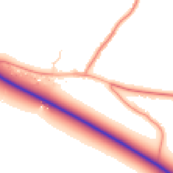 Daytime road noise heatmap for PE20 2NE