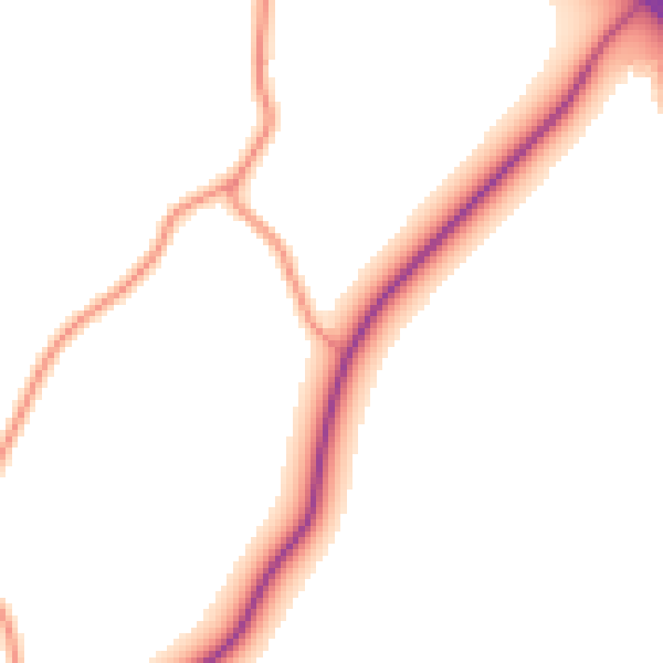 Daytime road noise heatmap for PE20 2PF
