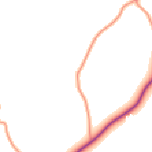 Daytime road noise heatmap for PE20 2PQ