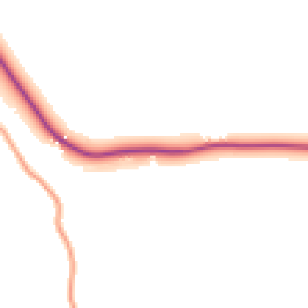Daytime road noise heatmap for PE20 3AD