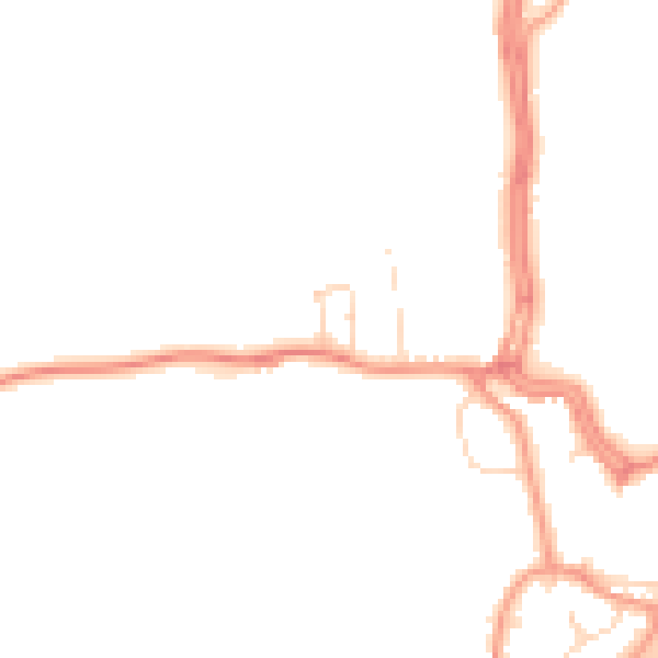 Daytime road noise heatmap for PE20 3BU