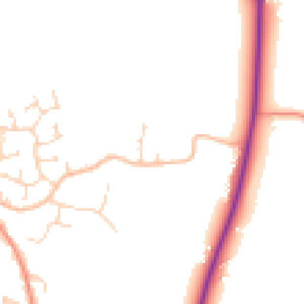 Daytime road noise heatmap for PE20 3LQ