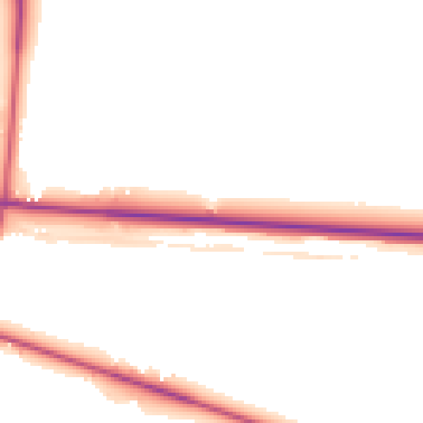 Daytime road noise heatmap for PE20 3QP