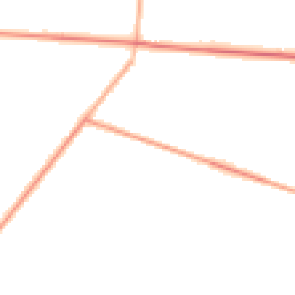 Night-time road noise heatmap for PE20 3QU