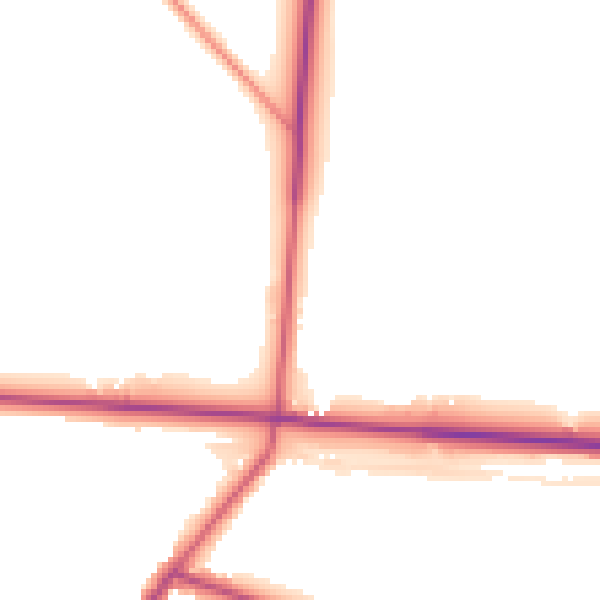Daytime road noise heatmap for PE20 3SG