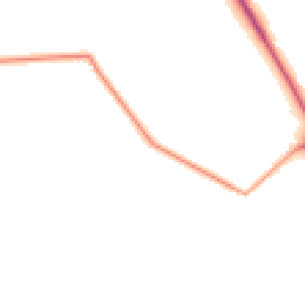 Daytime road noise heatmap for PE20 3SR