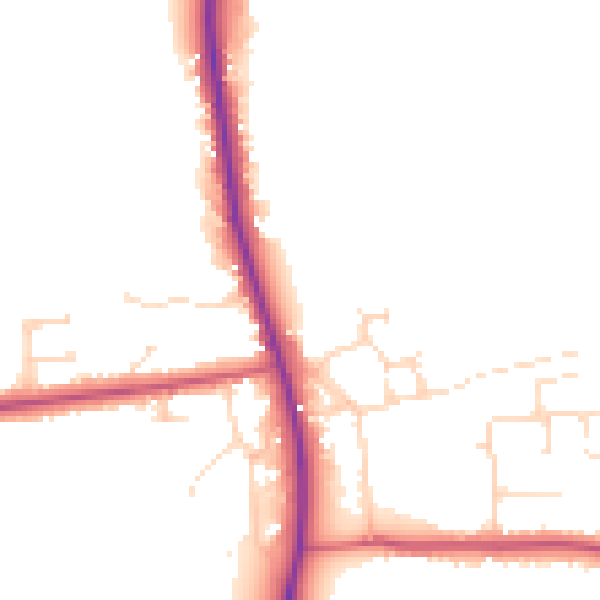 Daytime road noise heatmap for PE22 0AH