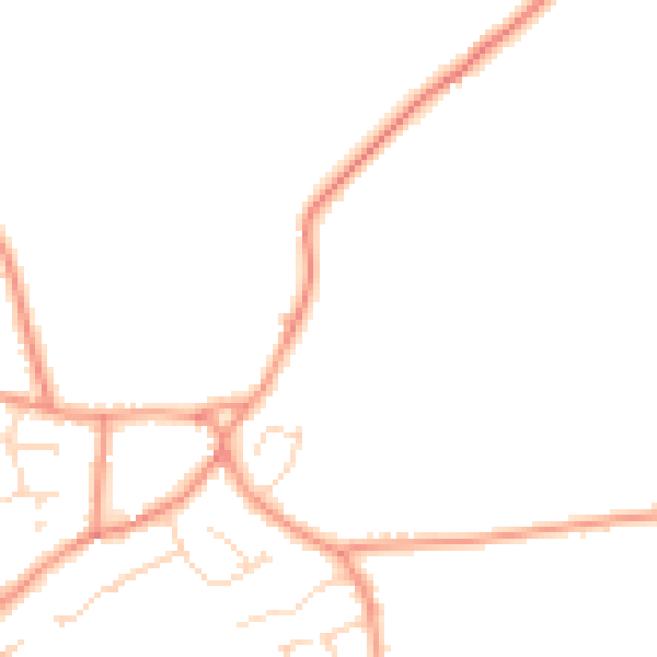 Daytime road noise heatmap for PE22 0AJ