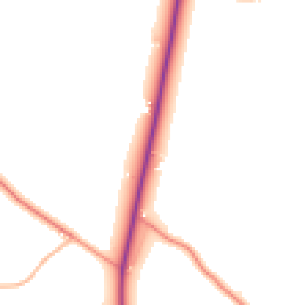 Daytime road noise heatmap for PE22 0AU