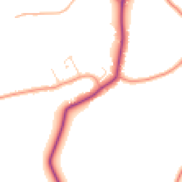 Daytime road noise heatmap for PE22 0BB