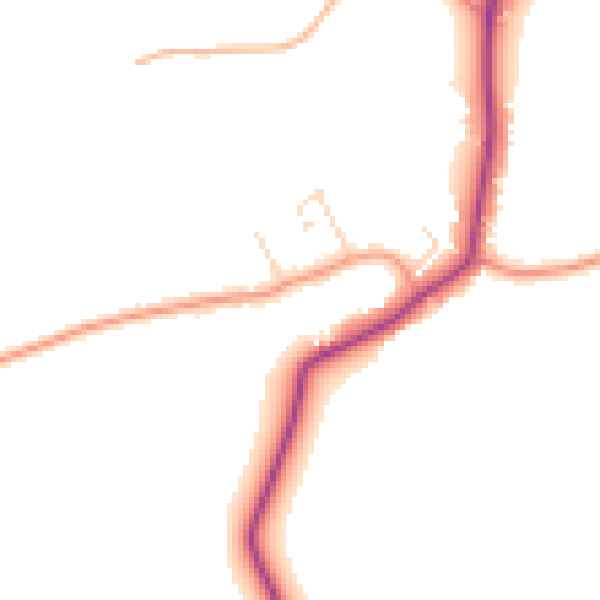 Daytime road noise heatmap for PE22 0BD