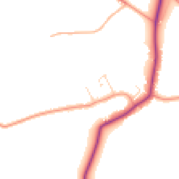 Daytime road noise heatmap for PE22 0BG