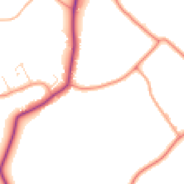 Daytime road noise heatmap for PE22 0BH