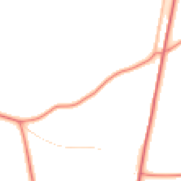 Daytime road noise heatmap for PE22 0BS