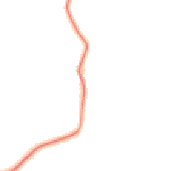Night-time road noise heatmap for PE22 0BT