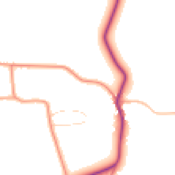 Daytime road noise heatmap for PE22 0BU