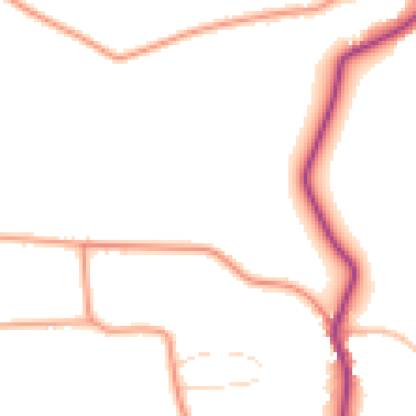 Daytime road noise heatmap for PE22 0BX