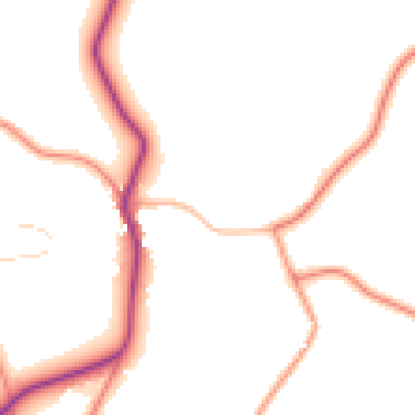 Daytime road noise heatmap for PE22 0BZ