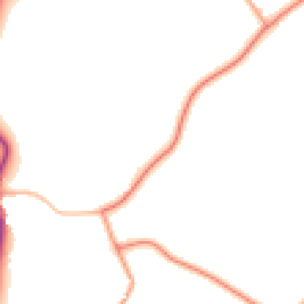 Daytime road noise heatmap for PE22 0DA