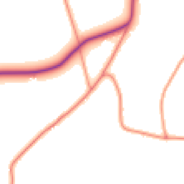 Daytime road noise heatmap for PE22 0DR
