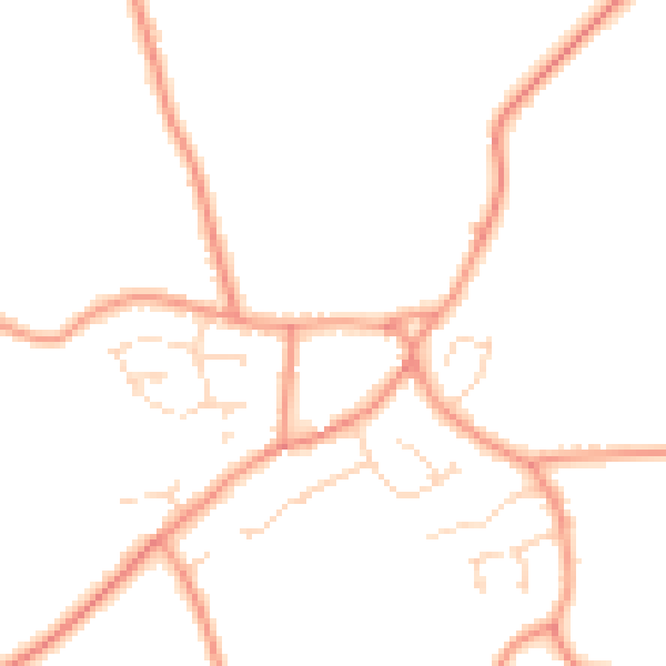 Daytime road noise heatmap for PE22 0ET