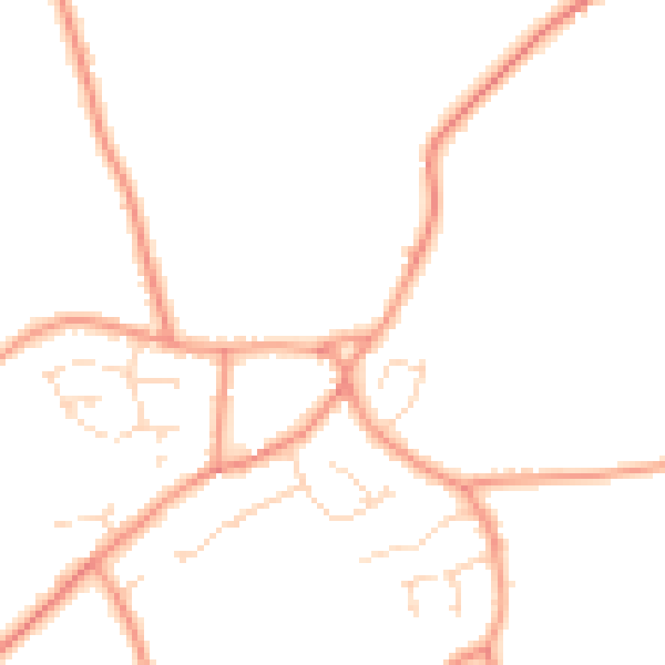 Daytime road noise heatmap for PE22 0EU