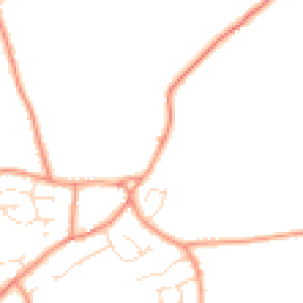 Daytime road noise heatmap for PE22 0EX