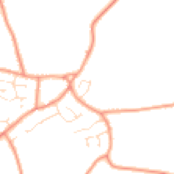 Daytime road noise heatmap for PE22 0HA