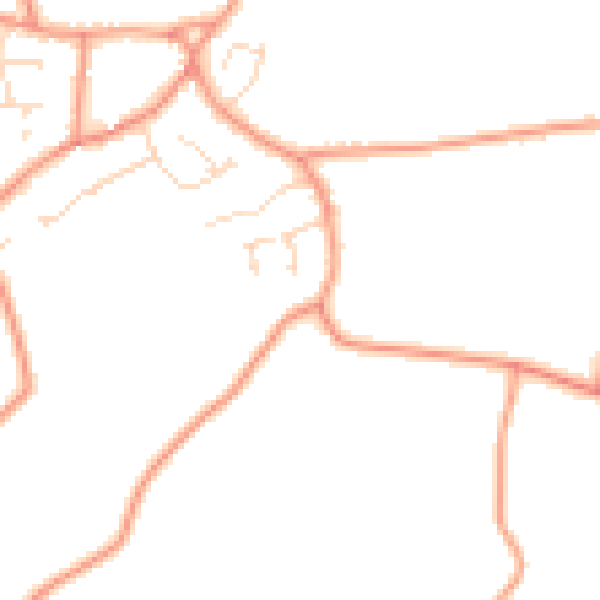 Daytime road noise heatmap for PE22 0HE
