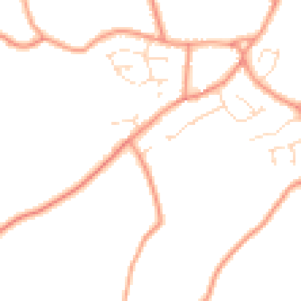 Daytime road noise heatmap for PE22 0HY