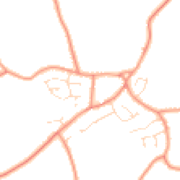 Daytime road noise heatmap for PE22 0JA