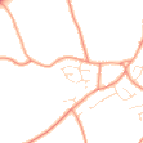 Daytime road noise heatmap for PE22 0JT