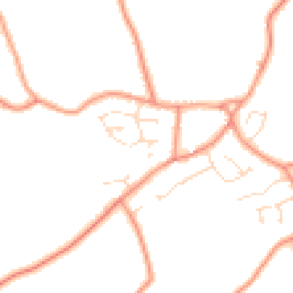 Daytime road noise heatmap for PE22 0JX
