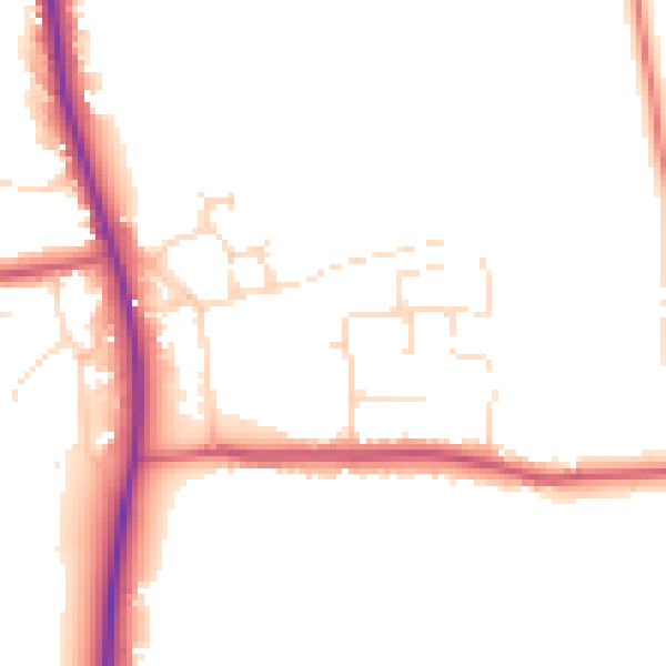 Daytime road noise heatmap for PE22 0RN