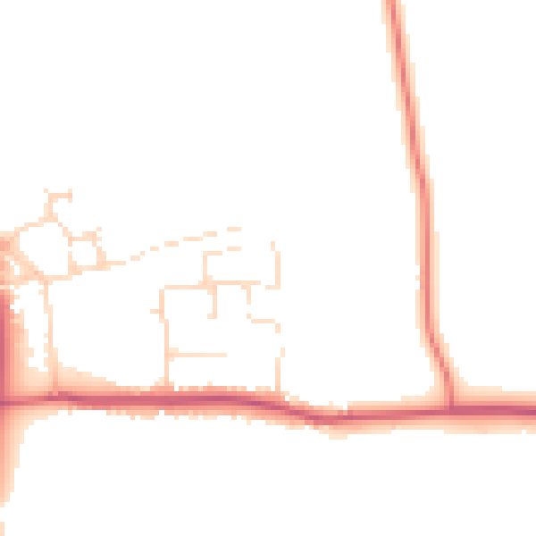 Daytime road noise heatmap for PE22 0RP