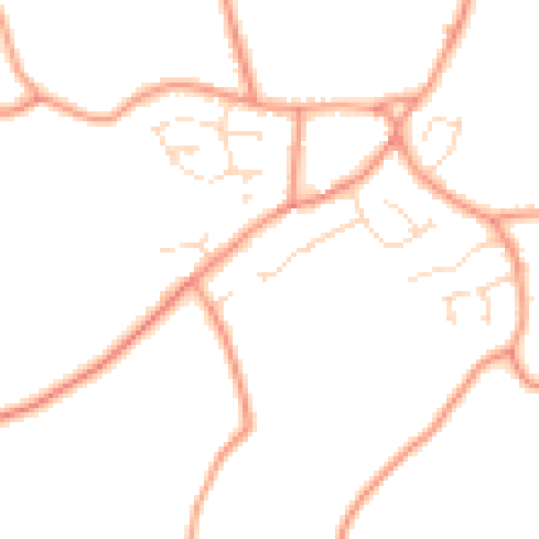 Daytime road noise heatmap for PE22 0XA