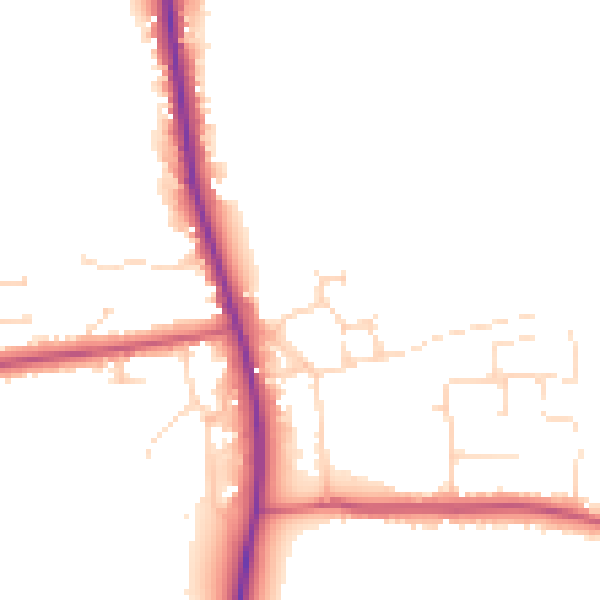 Daytime road noise heatmap for PE22 0YA