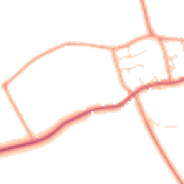Daytime road noise heatmap for PE22 7AT
