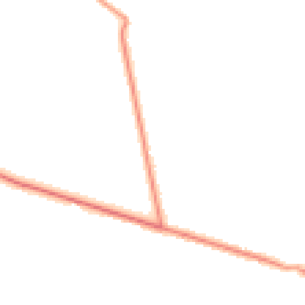 Daytime road noise heatmap for PE22 7BN