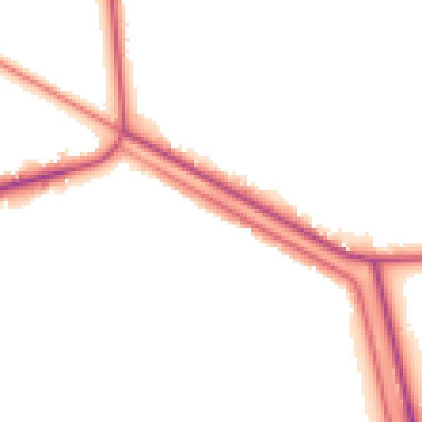 Daytime road noise heatmap for PE22 7EX