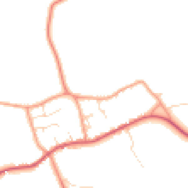 Daytime road noise heatmap for PE22 7RA