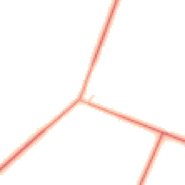Daytime road noise heatmap for PE22 7SW