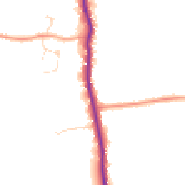 Daytime road noise heatmap for PE22 8AD
