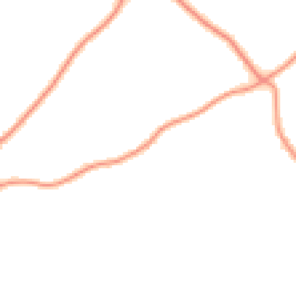 Daytime road noise heatmap for PE22 8NJ
