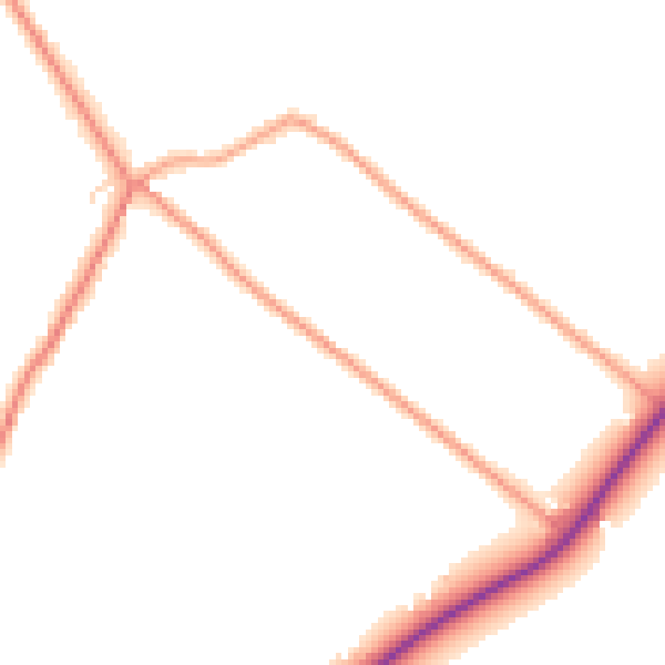 Daytime road noise heatmap for PE22 8RW