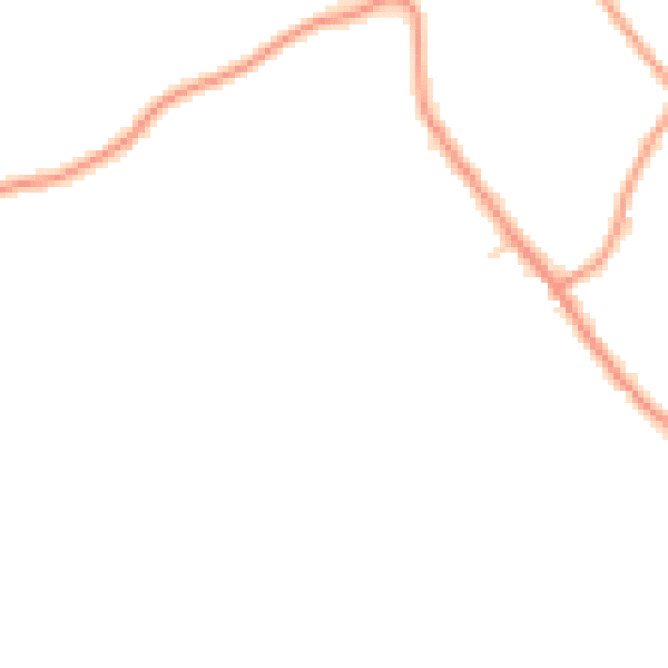 Daytime road noise heatmap for PE22 8RX